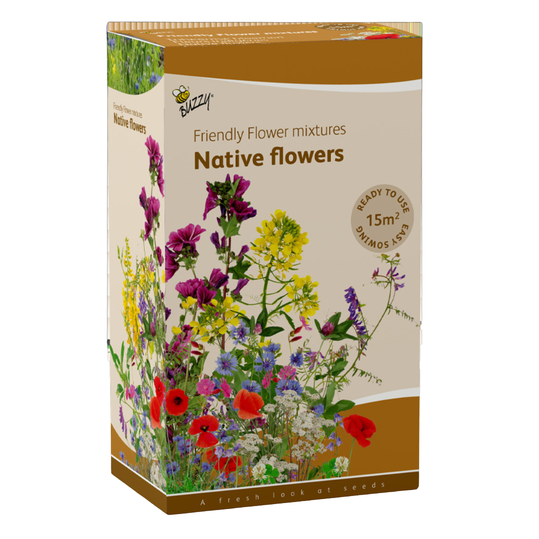 Buzzy Friendly Flowers Strooidoos - Inheemse Bloemenmix - 15 m²