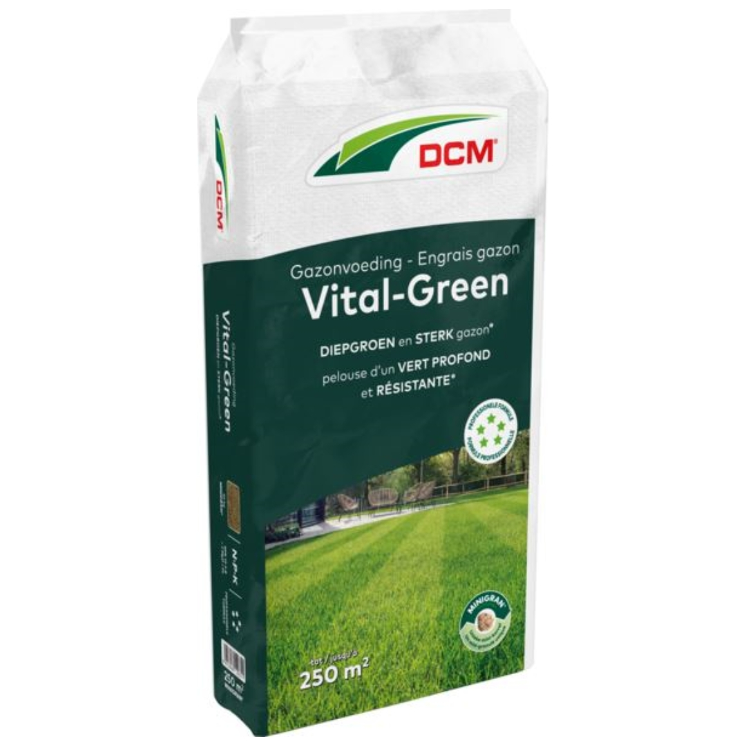 DCM gazonmeststof 10kg voor 250m² - Vital Green