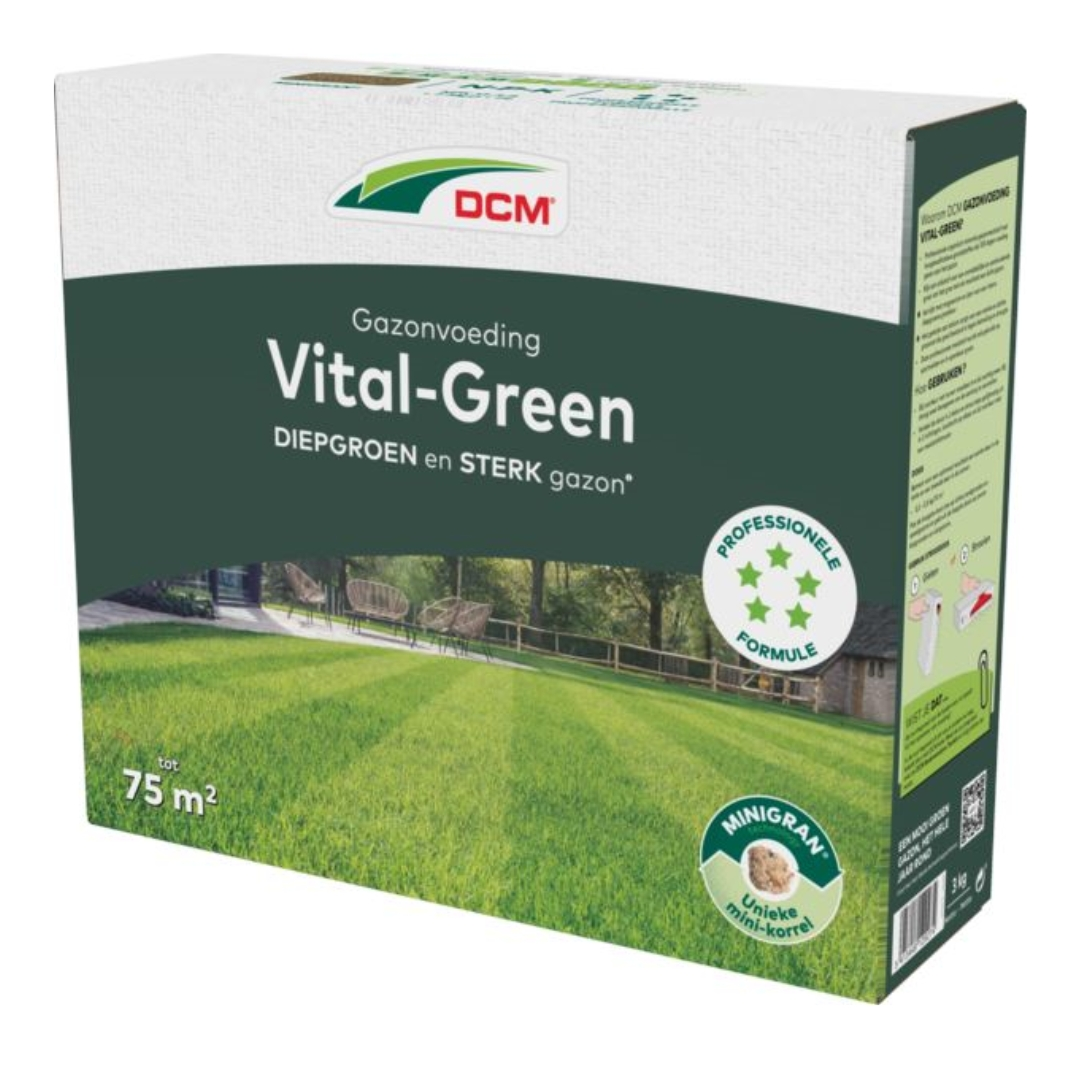 DCM gazonmeststof 3kg voor 75m² - Vital Green