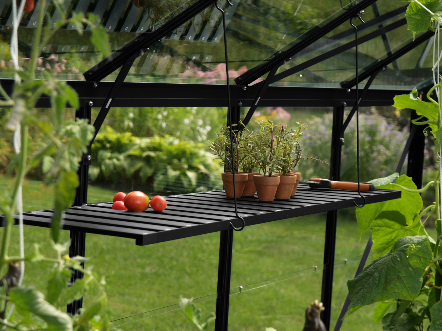 Vitavia opklapbaar schap - zwart - 122cm x 30cm