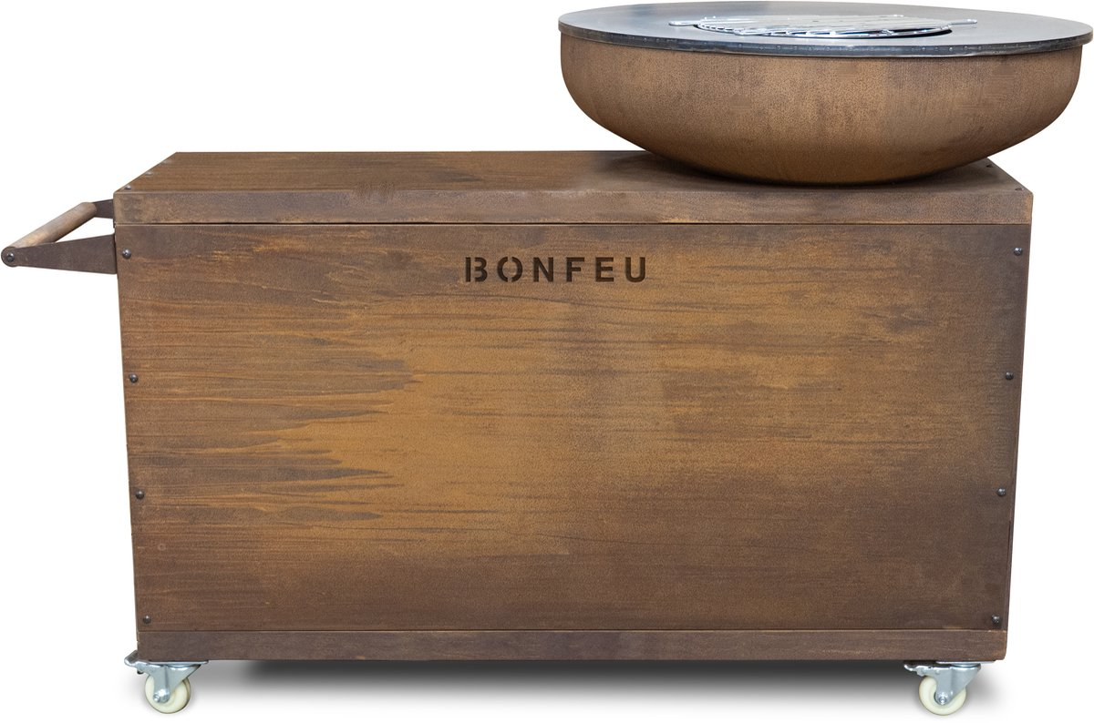 BonFeu BonBiza Island XL - Buitenkeuken Cortenstaal - 150x100x108 cm - Incl. Plancha