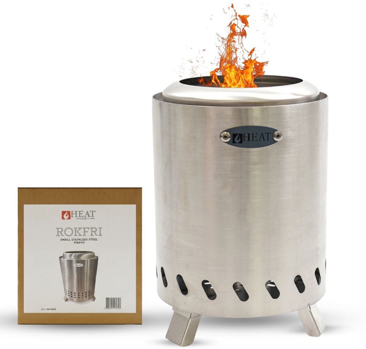 HEAT Rookloze Vuurkorf Rokfri Small - RVS - 16x16x20 cm