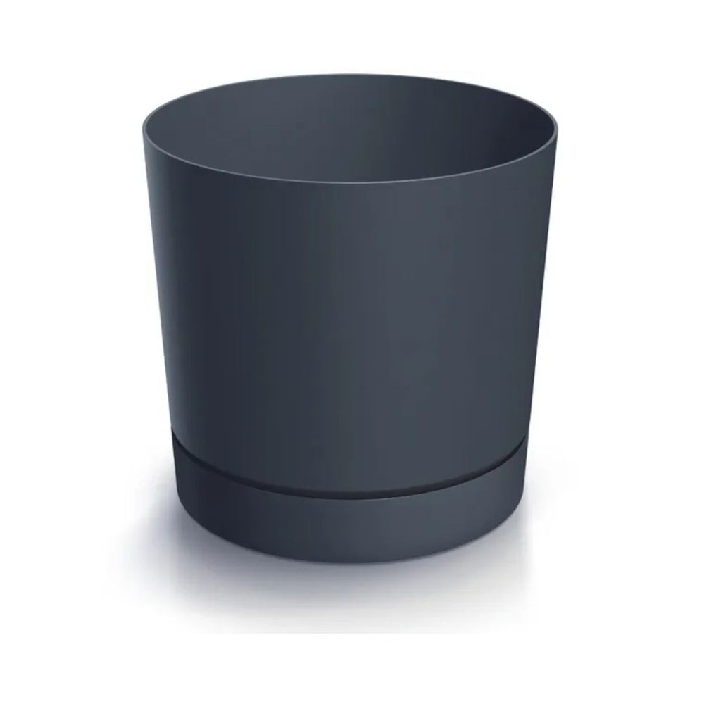 Prosperplast Tubo P Bloempot met schotel - Ø 29,2 cm - Antraciet