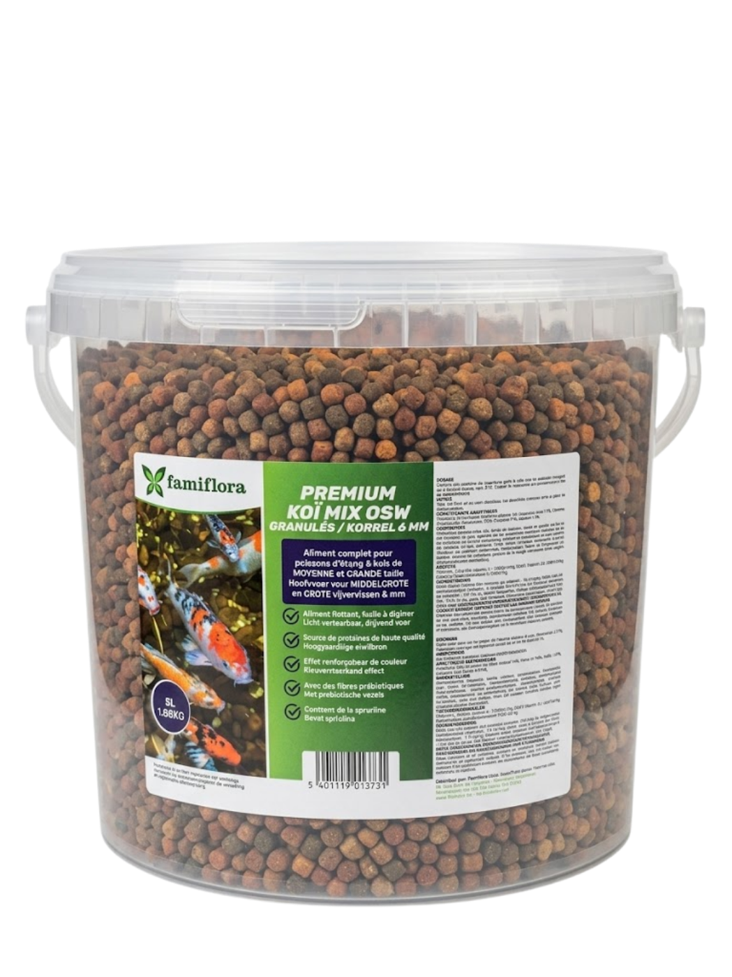 Famiflora Koi Mix OSW 6 mm - Vijvervissen & Koi - 5 Liter (ca. 1,68KG)