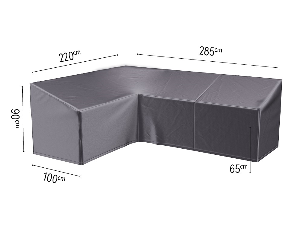 Platinum AeroCover Loungesethoes - Linkse hoek - 285/220x100x65/90 cm - Ademend & UV-bestendig