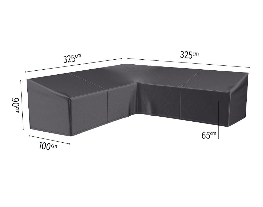 Platinum AeroCover Loungesethoes - Symmetrisch - 325x325x100x65/90 cm - Ademend & UV-bestendig