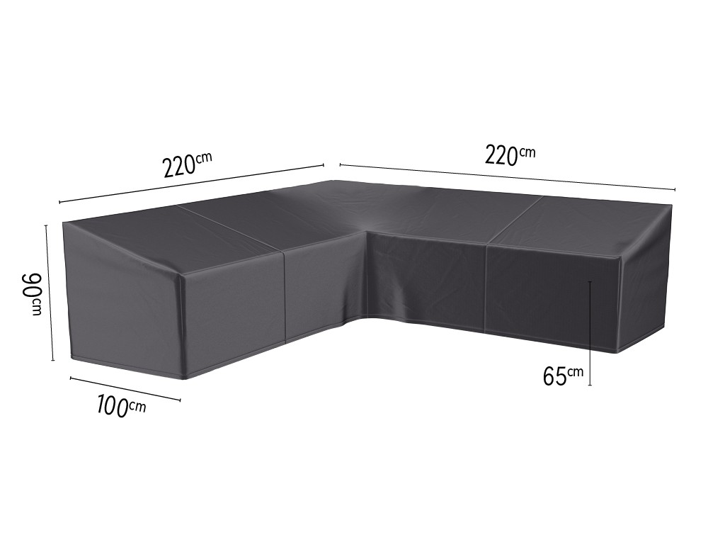 Platinum AeroCover Loungesethoes - Symmetrisch - 220x220x100x65/90 cm - Ademend & UV-bestendig