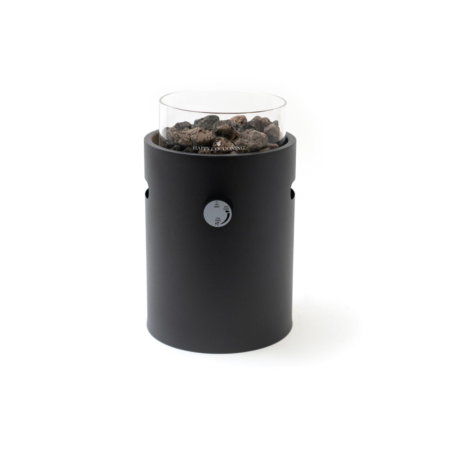 Happy Cocooning Lumi Steel Tafelbrander - Ø 21,5cm - Nordic Black - Staal