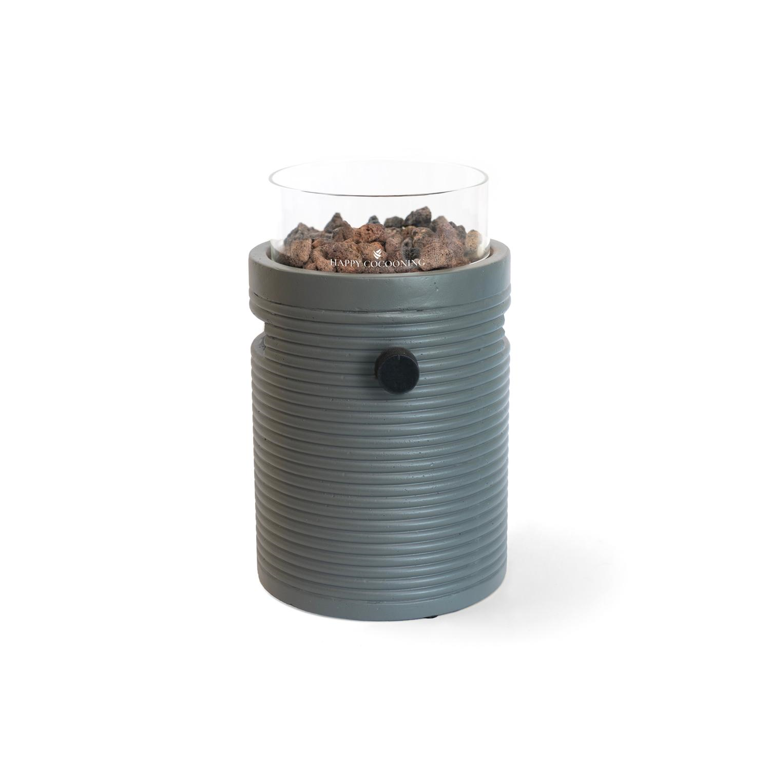 Happy Cocooning Lumi Groove Tafelbrander - Ø 21,5cm - Smokey Anthracite