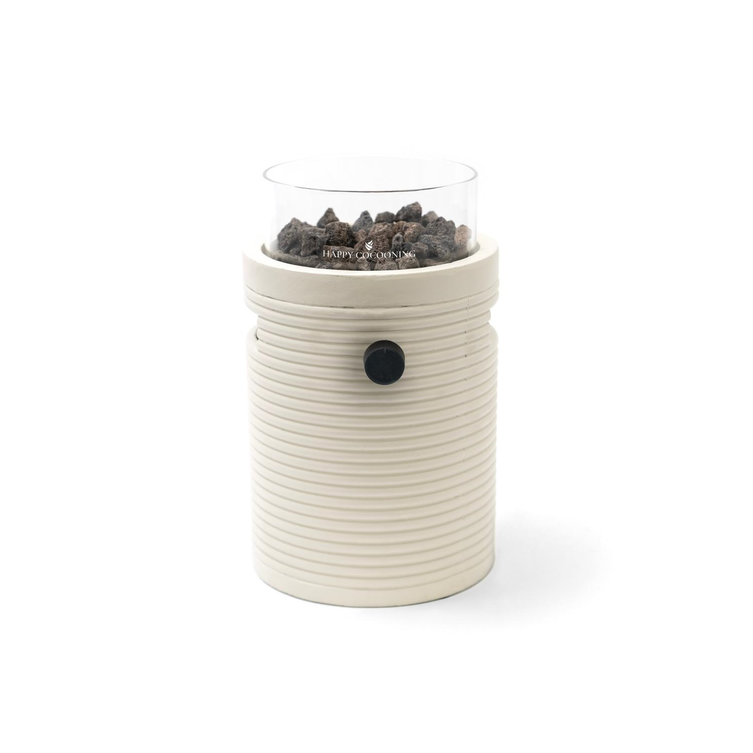 Happy Cocooning Lumi Groove Tafelbrander - Ø 21,5cm - Oyster Beige