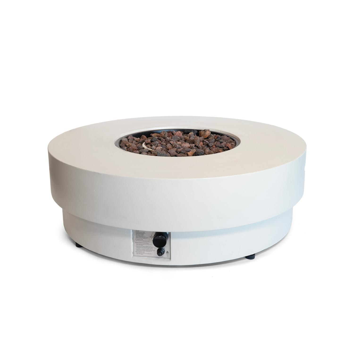 Happy Cocooning Estate Vuurtafel - Rond 105cm - Oyster Beige - 16,5kW