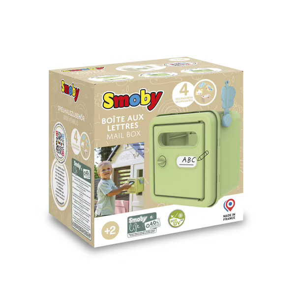 Smoby Life Brievenbus voor Speelhuis - Vanaf 2 jaar - Inclusief post en pakketje - UV-bestendig
