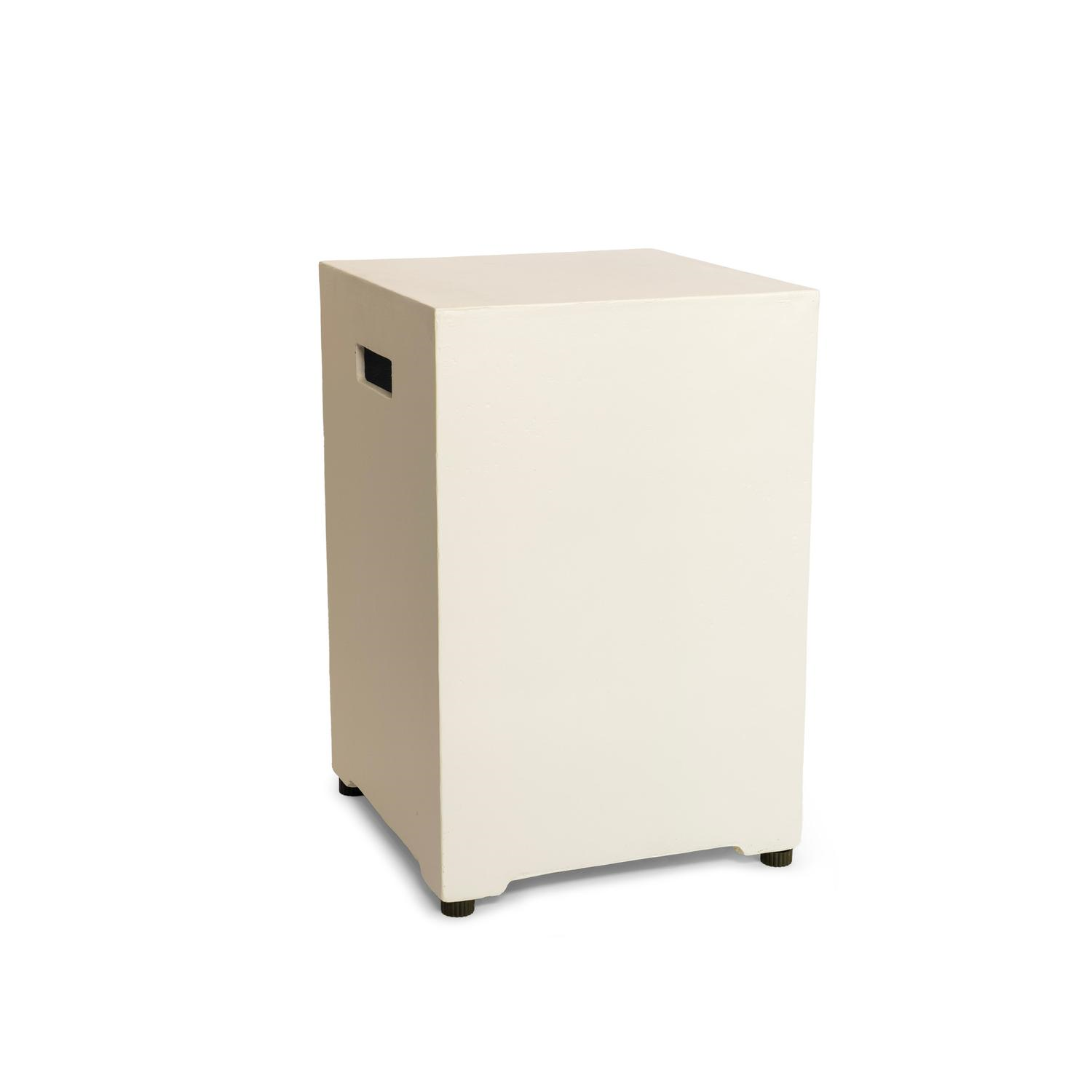 Happy Cocooning Enclosure Square Bijzettafel - Oyster Beige - 40 x 40 x 55 cm - Composiet