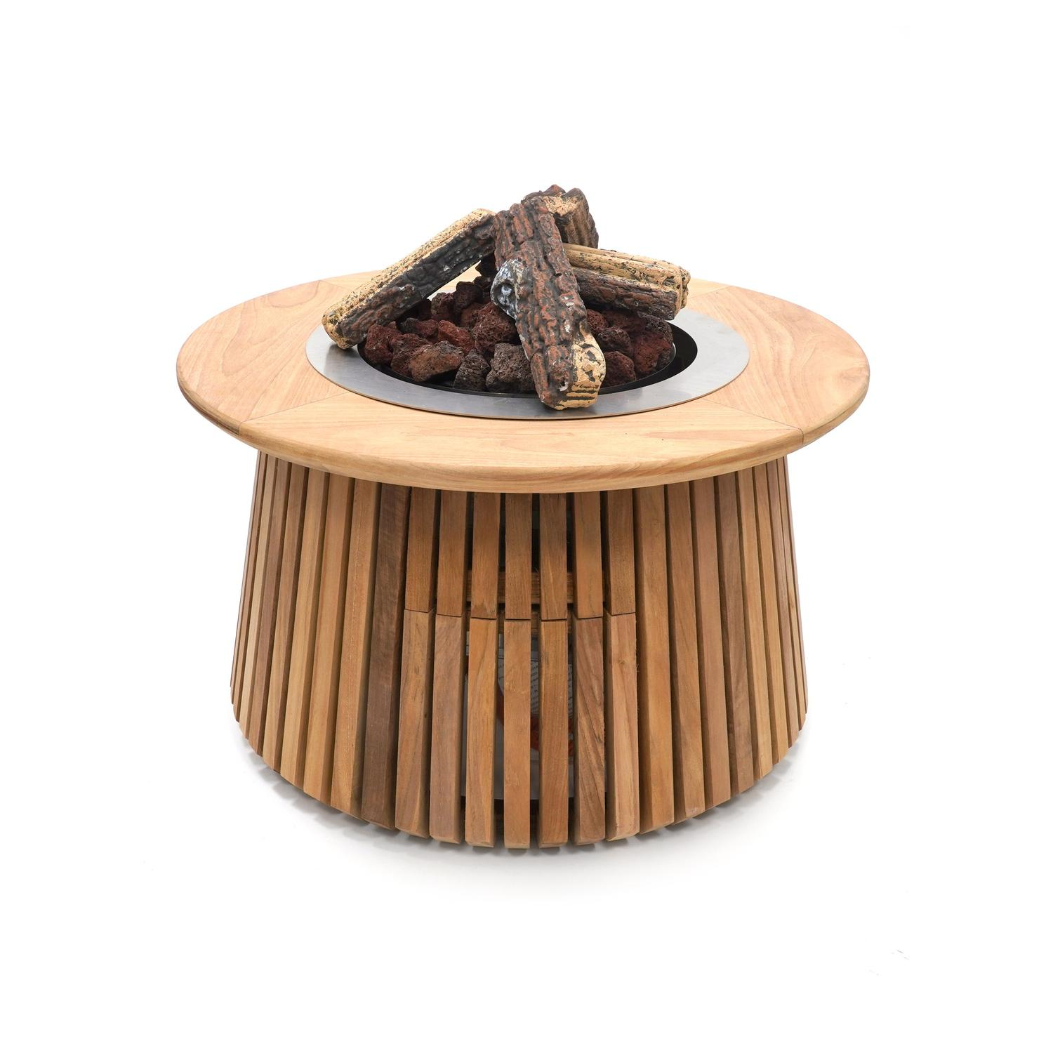 Happy Cocooning Lagune Round 60 Vuurtafel - Ø 60 cm - Teakhout - Modern Design