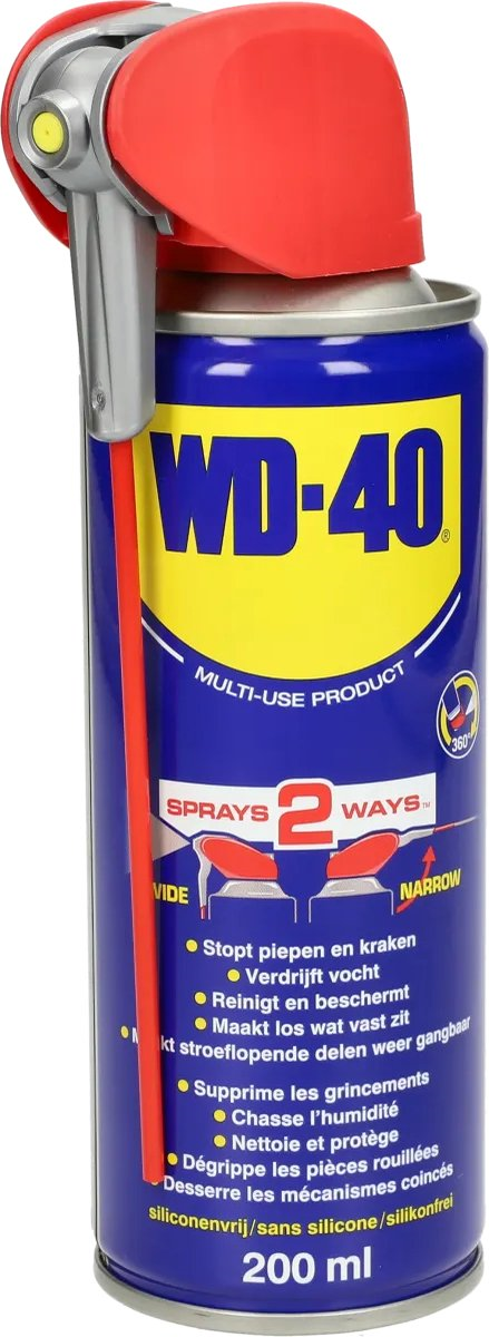 WD-40 Multi-Spray 200ml - Roestoplosser, Smeermiddel, Reiniging - Smart Straw