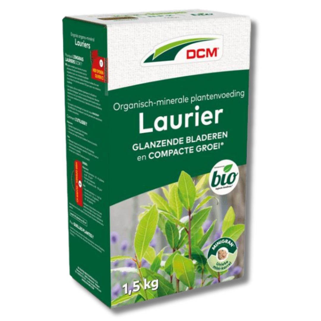 DCM meststof voor laurier & bladhoudende heesters- 1,5kg - bio