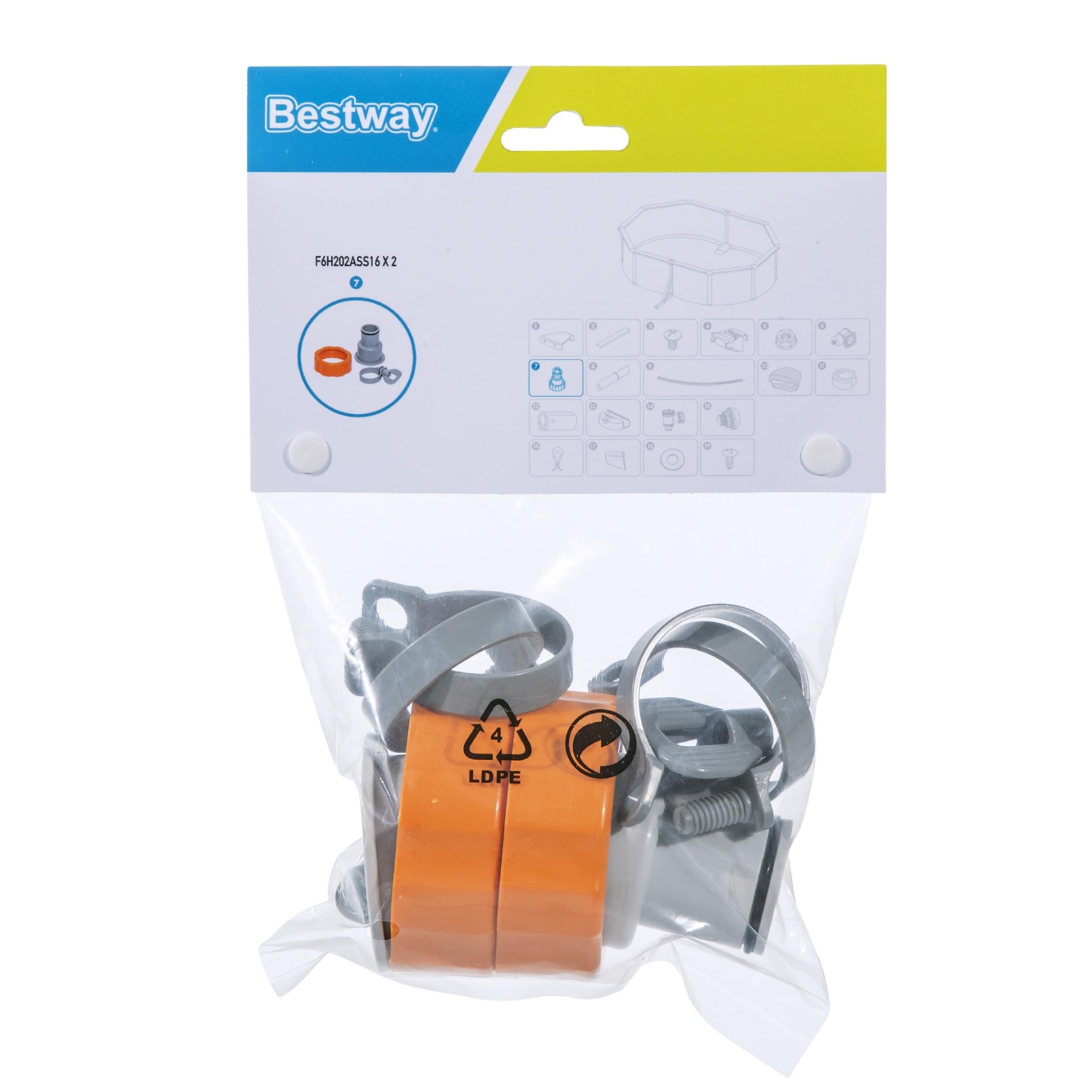 Reserveonderdeel - Bestway Slangadapter Set - Hydrium Zwembad - Ø 32 mm naar 38 mm - Spare parts