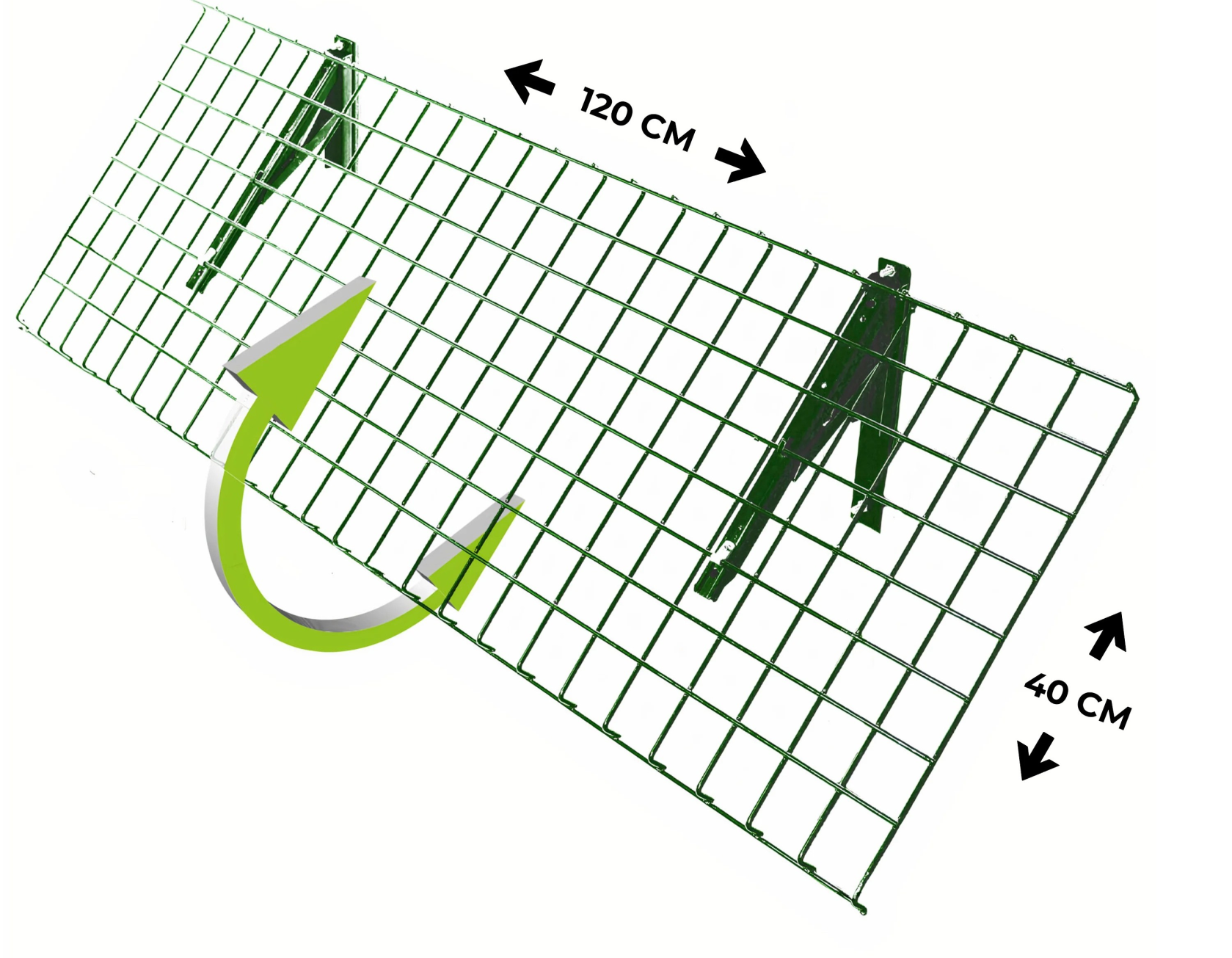 BioGreen opklaptafel groen - 120 x 40 cm