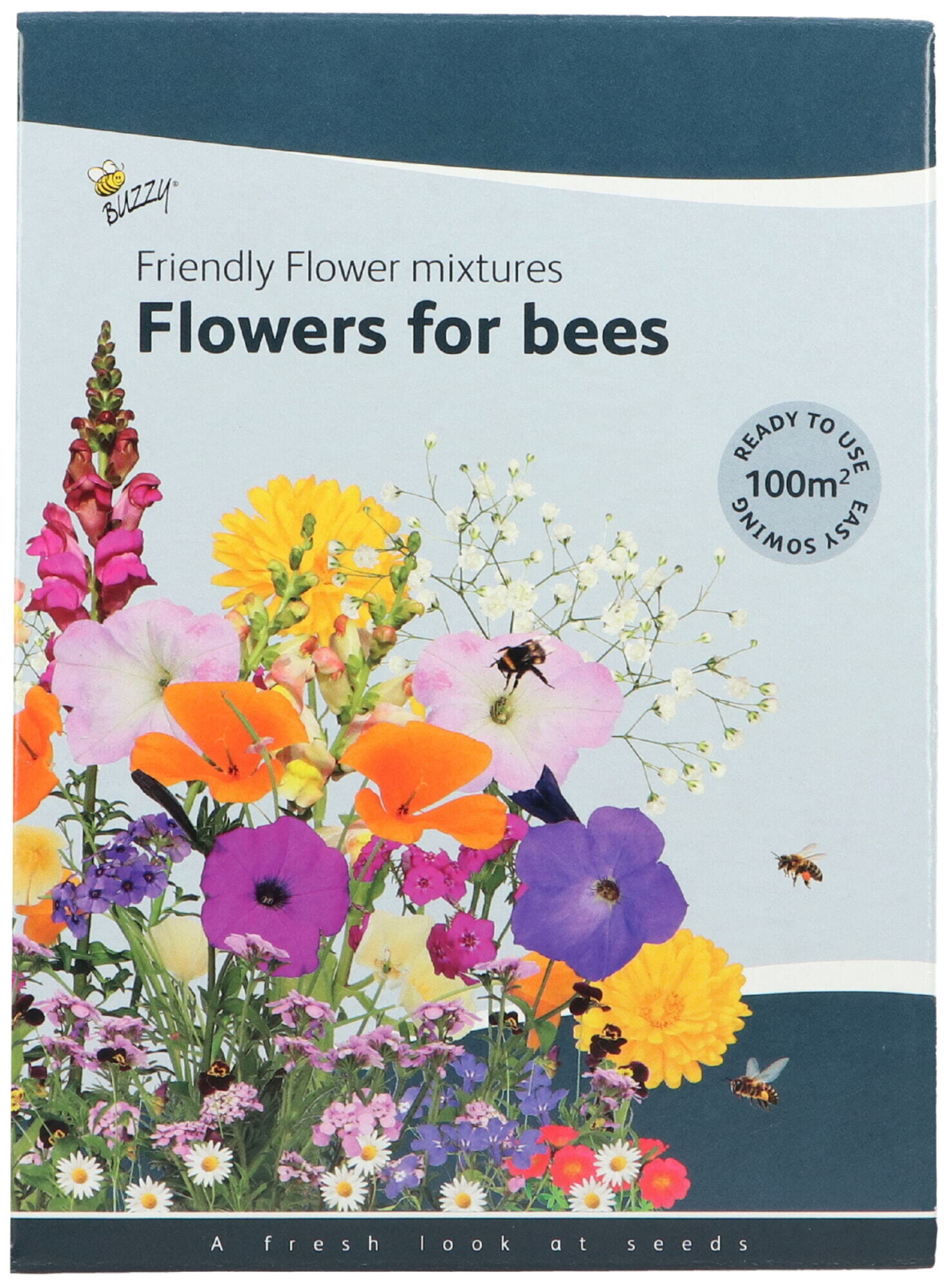 Buzzy Friendly Flowers Bijen Laag - Strooidoos - Voor 100 m² - Hoogte 20-35 cm