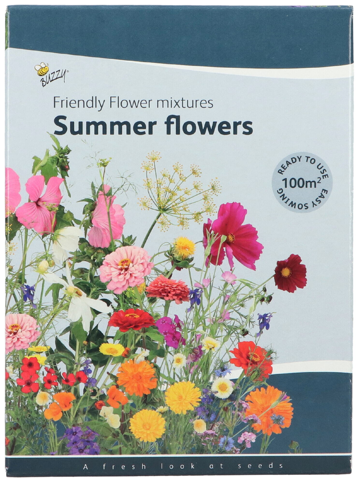 Buzzy Friendly Flowers Zomerbloemen - Strooidoos - Voor 100 m² - Hoogte 40-100 cm