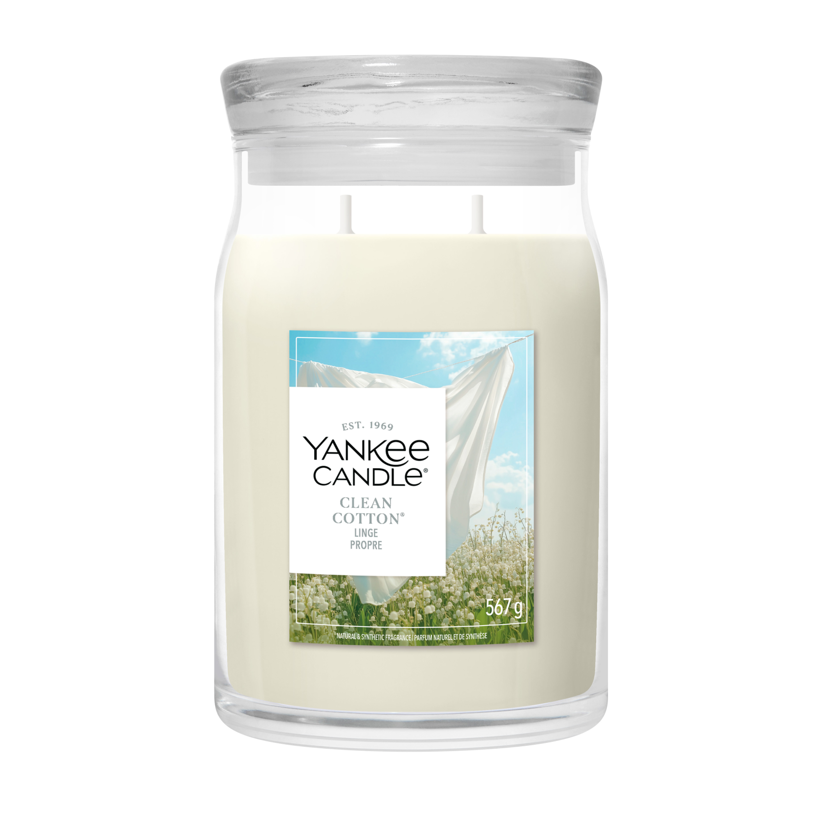 Yankee Candle geurkaars - Clean Cotton - Signature Large Jar