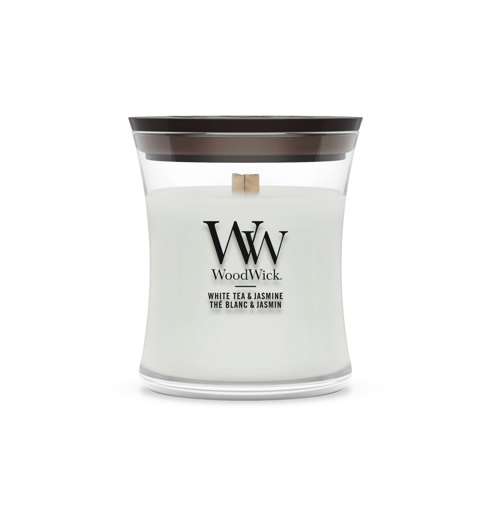 WoodWick geurkaars - Mini Hourglass - White Tea & Jasmine