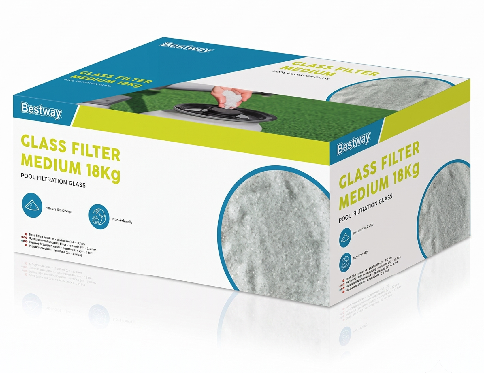 Bestway glasfiltermedium voor zandfilterpomp 18 kg