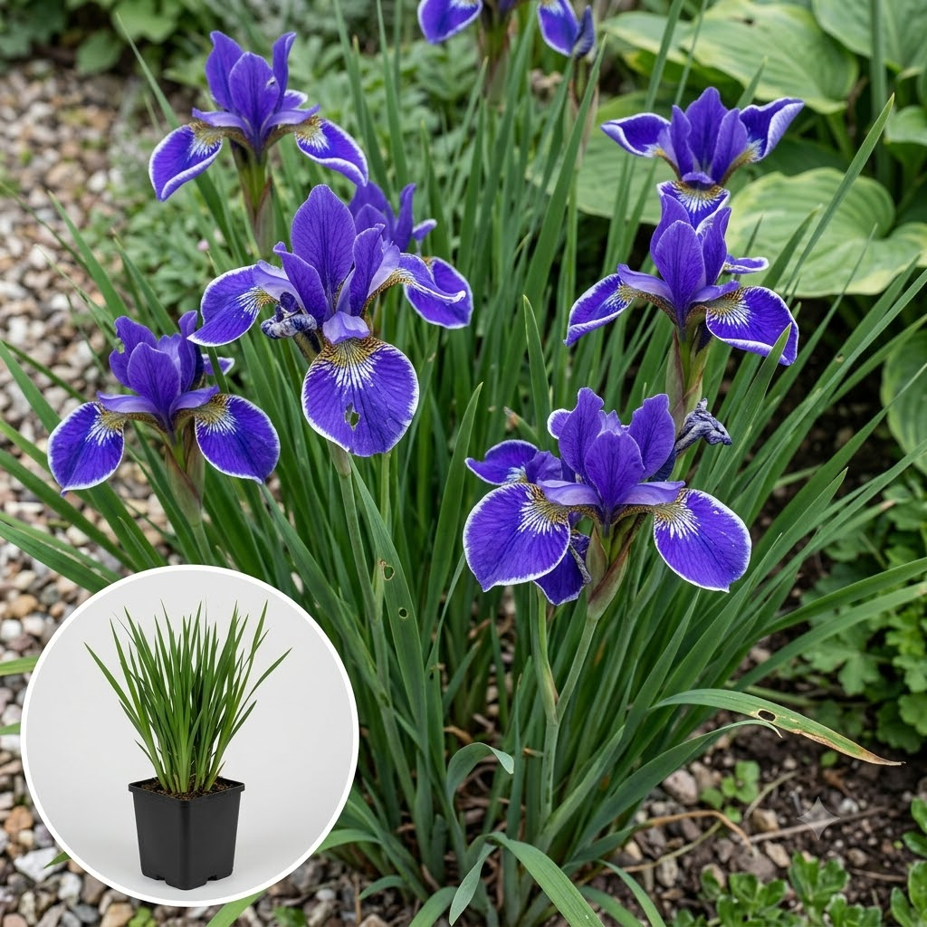 Iris sibirica 'Silver Edge' - pot 9x9 cm