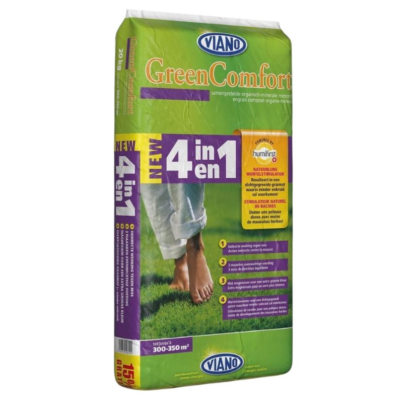 Viano gazonmeststof 20kg voor 350m² - 4-in-1 afbeelding