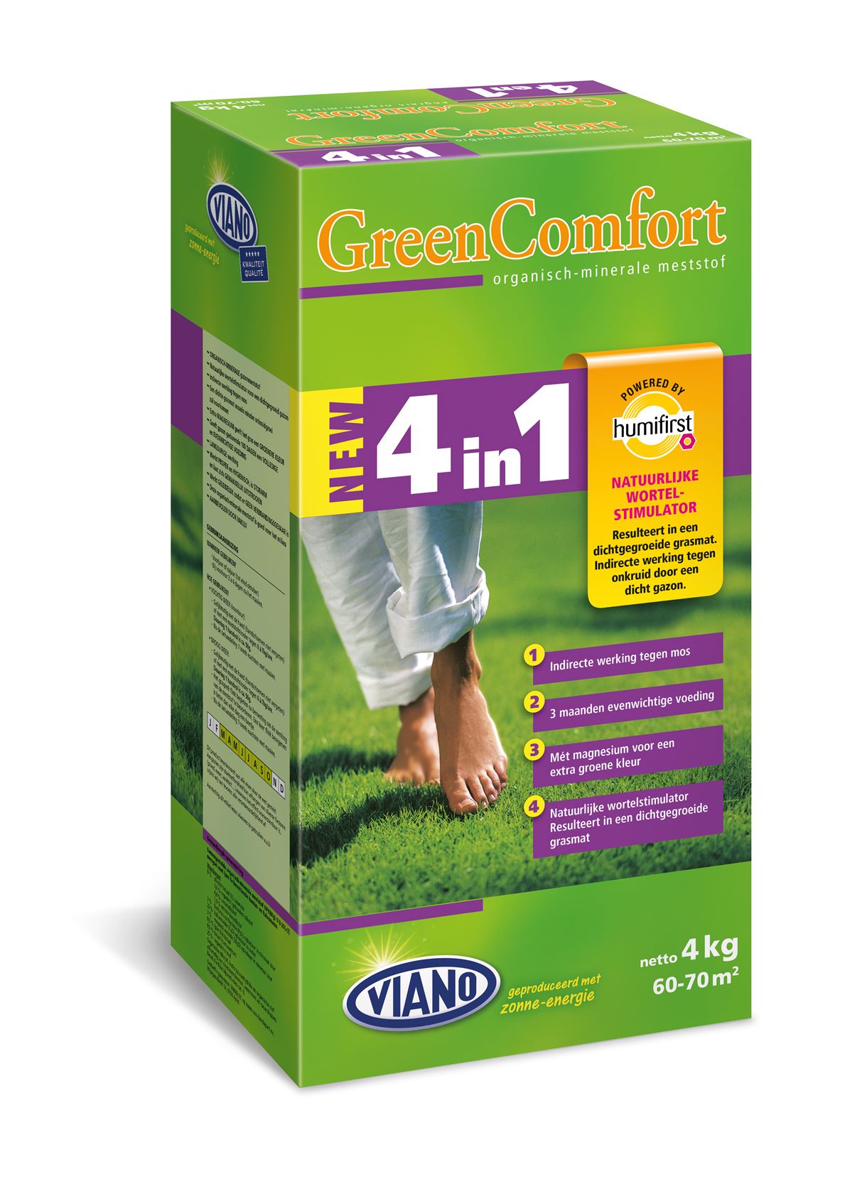 Viano gazonmeststof 4kg voor 60-80m² - 4-in-1 afbeelding