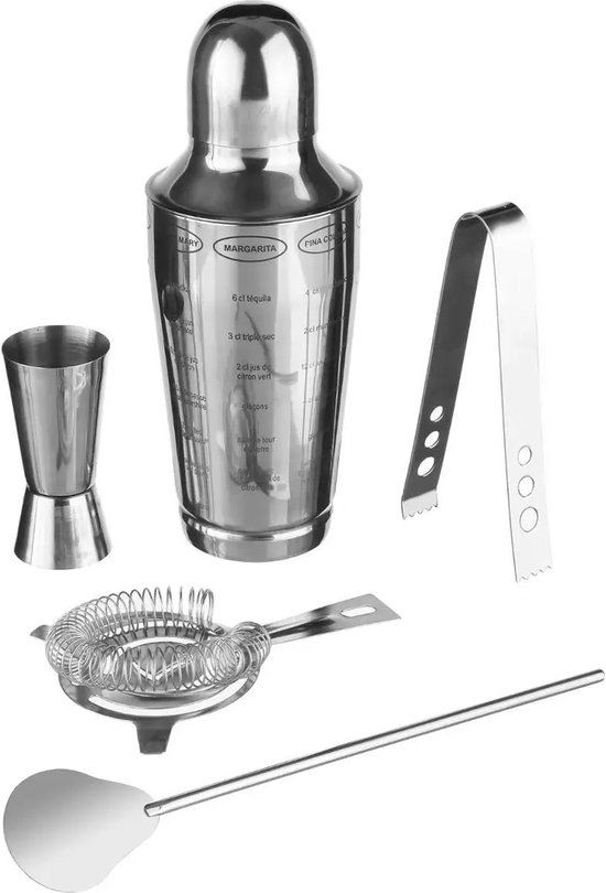Secret de Gourmet 5-delige cocktailset van roestvrij staal afbeelding