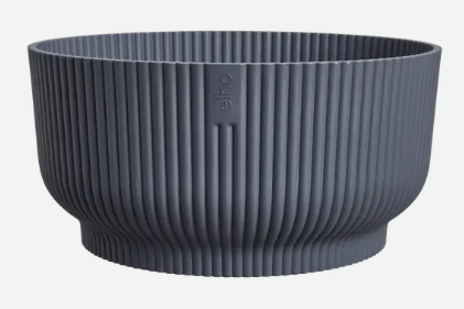 Elho Vibes Fold Bowl 25 cm - Antraciet - Lage Ronde Schaal voor Vetplanten & Cactussen