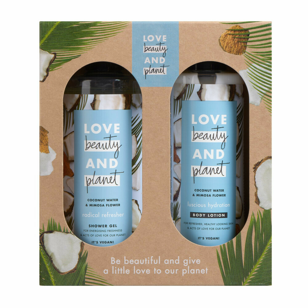 Love Beauty and Planet Duo Geschenkset - Coconut Water & Mimosa Flower
