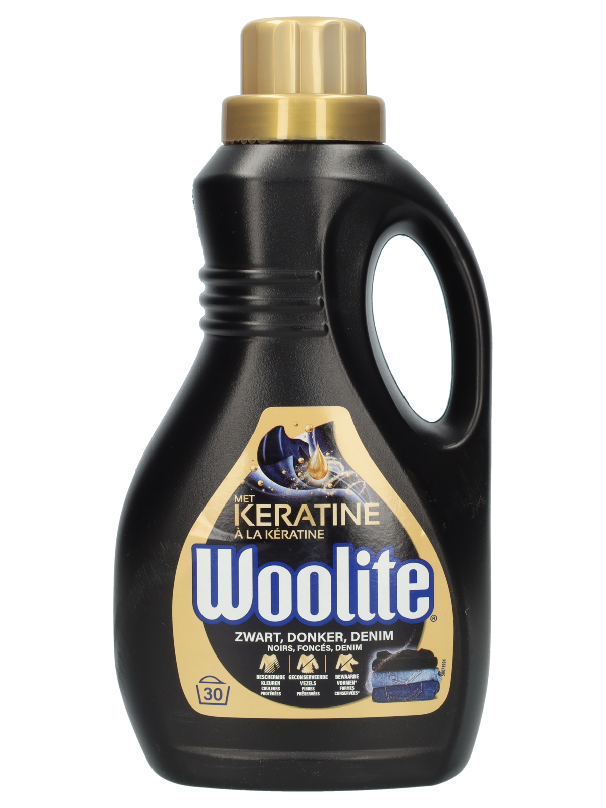 Woolite Vloeibaar Wasmiddel Zwart & Denim - Met Keratine - Donkere was - 1,5L (30 Wasbeurten)