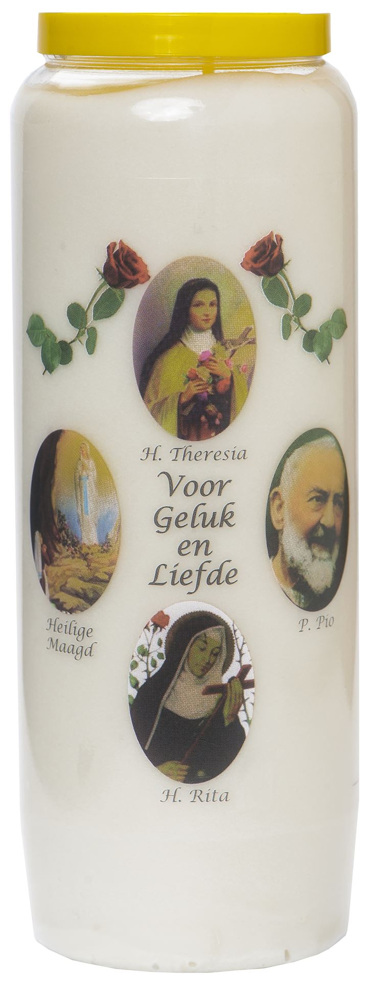 Noveenkaars wit - 4 Heiligen