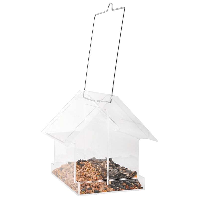 Esschert Design acryl hangende combivoedersilo huis - LxBxH: 15,1x14,6x15,2cm afbeelding