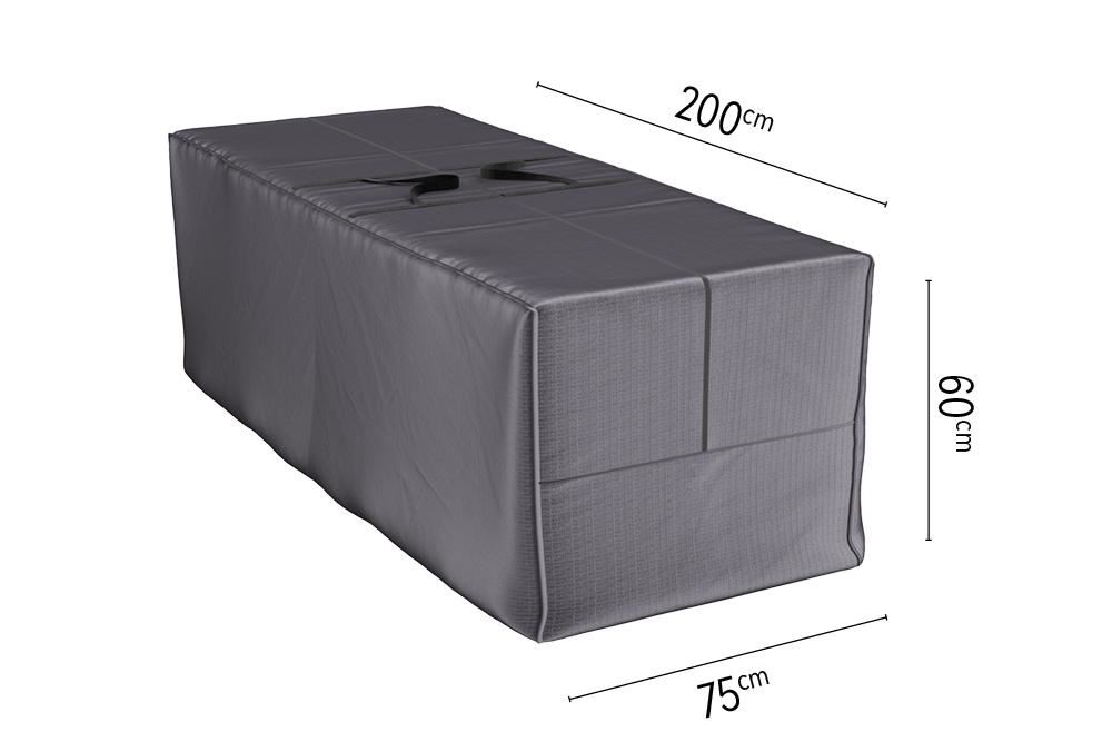 Platinum Aerocover kussentas - Ademende kussentas voor hoge rugkussens 200 x 75 x H60cm afbeelding