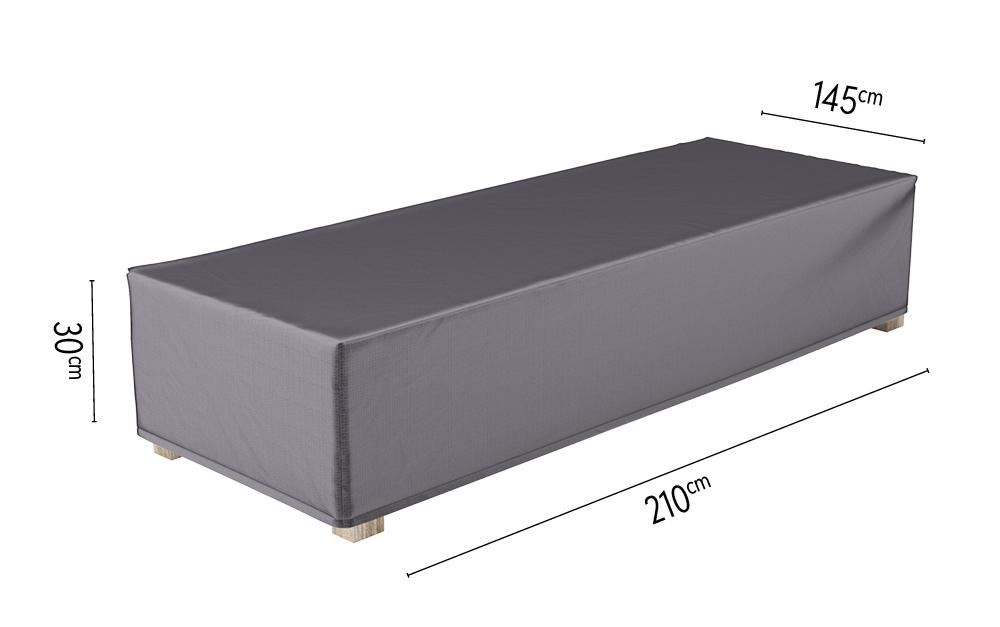 Platinum Aerocover loungebedhoes - Ademende hoes voor loungebed tot een lengte van 210cm