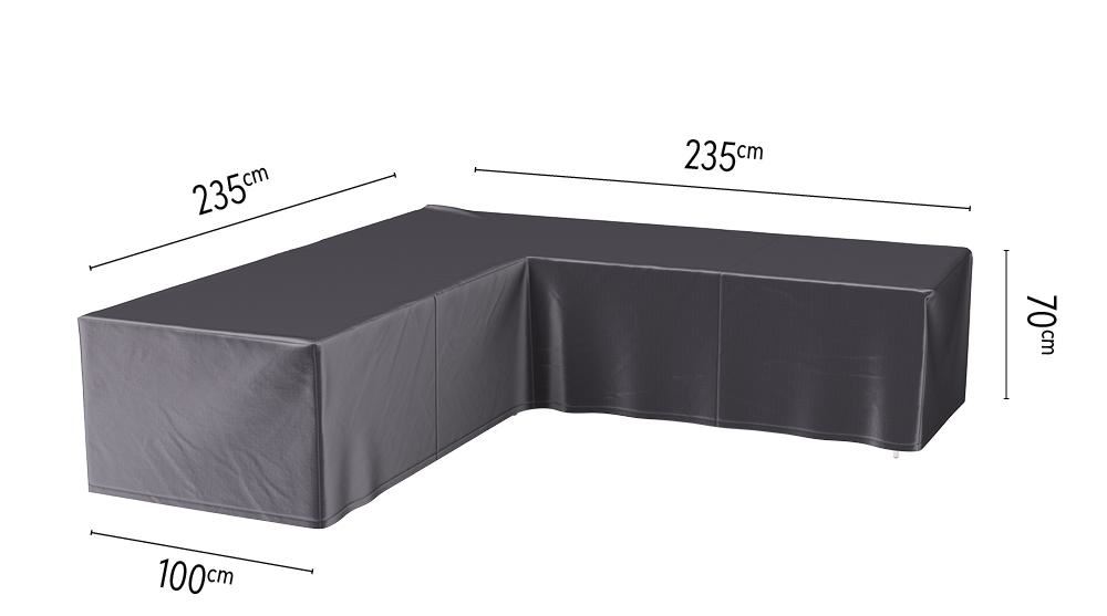 Platinum Aerocover loungesethoes hoekset - Ademende hoes voor loungeset met een 90° hoek (L-vorm) 235 x 235 x 100 x H70cm afbeelding