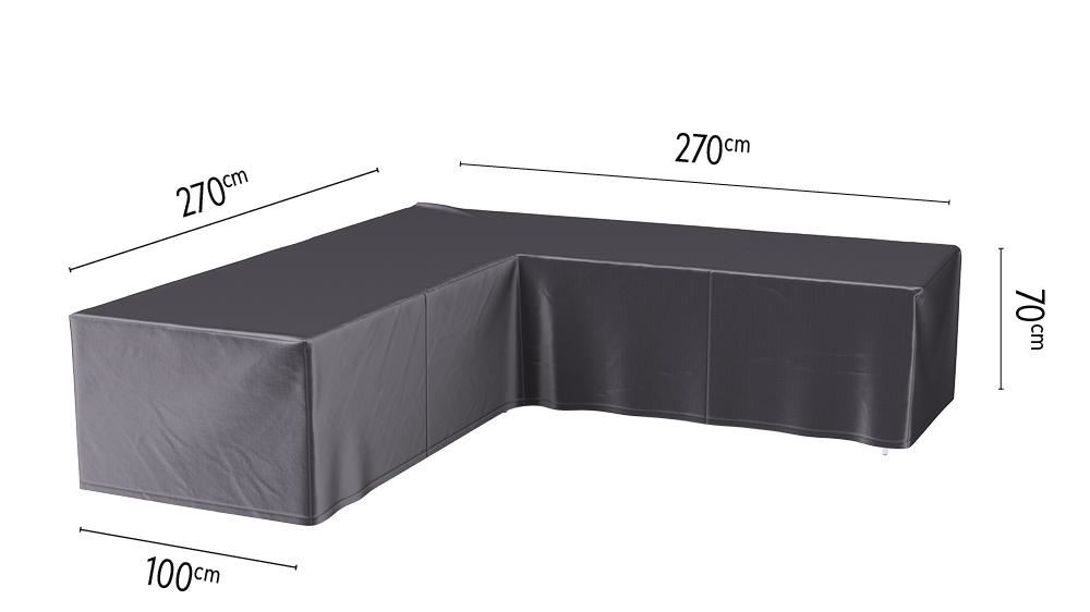 Platinum Aerocover loungesethoes hoekset - Ademende hoes voor loungeset met een 90° hoek (L-vorm) 270 x 270 x 100 x H70cm afbeelding