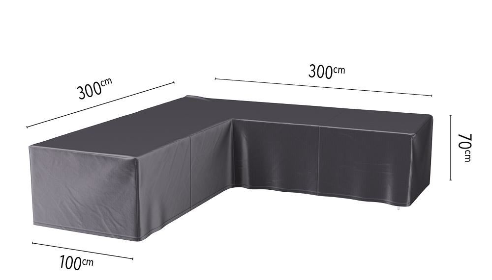 Platinum Aerocover loungesethoes hoekset - Ademende hoes voor loungeset met een 90° hoek (L-vorm) 300 x 300 x 100 x H70cm afbeelding