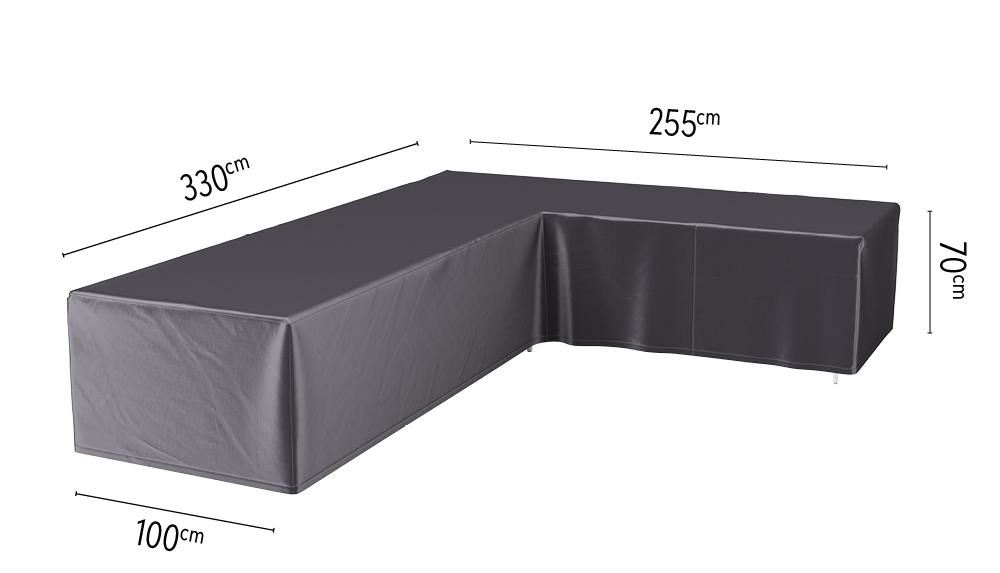 Platinum Aerocover loungesethoes rechts - Ademende hoes voor loungeset met een 90° hoek (L-vorm, links) 330 x 255 x 100 x H70cm afbeelding