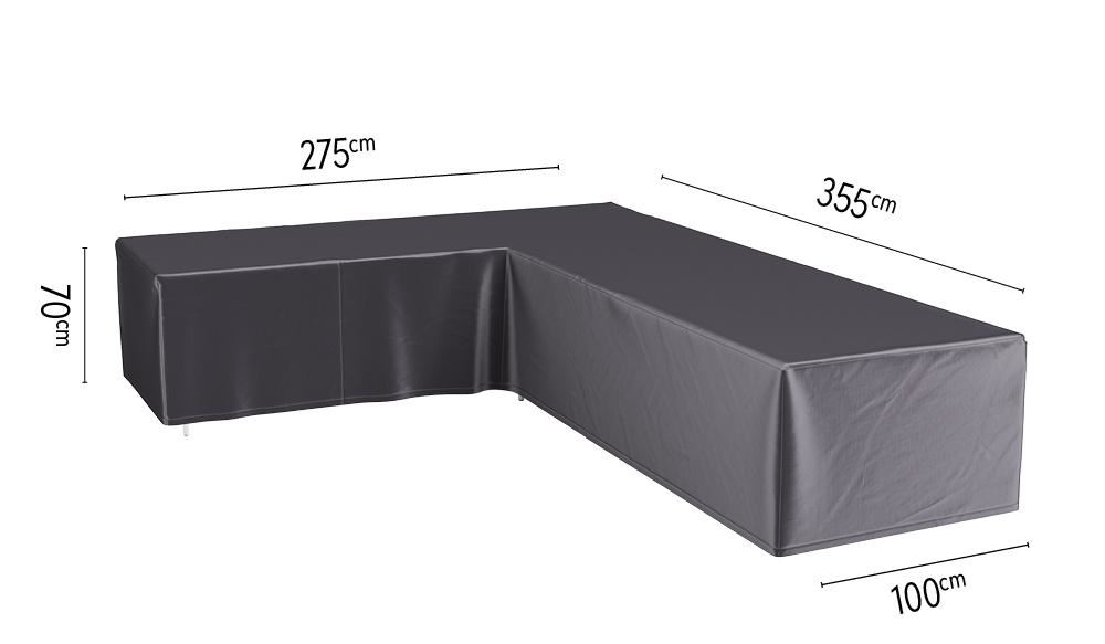 Platinum Aerocover loungesethoes links - Ademende hoes voor loungeset met een 90° hoek (L-vorm, links) 355 x 275 x 100 x H70cm afbeelding