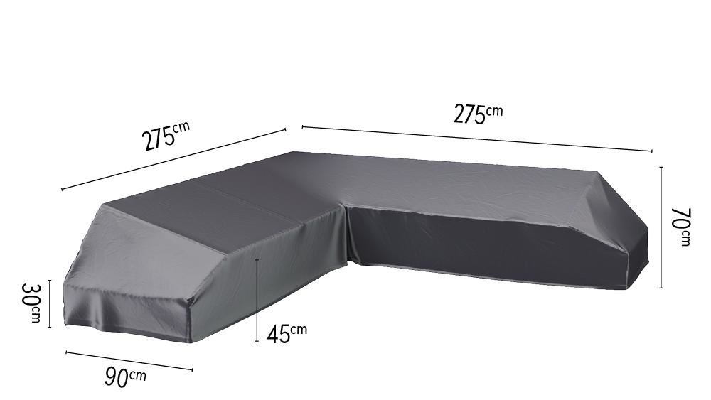 Platinum Aerocover platform loungesethoes - Ademende hoes voor loungeset met platform 275 x 275 x 90 x H30/45/70cm afbeelding