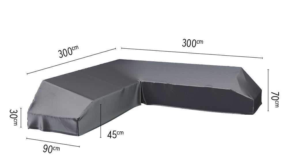 Platinum Aerocover platform loungesethoes - Ademende hoes voor loungeset met platform 300 x 300 x 90 x H30/45/70cm afbeelding