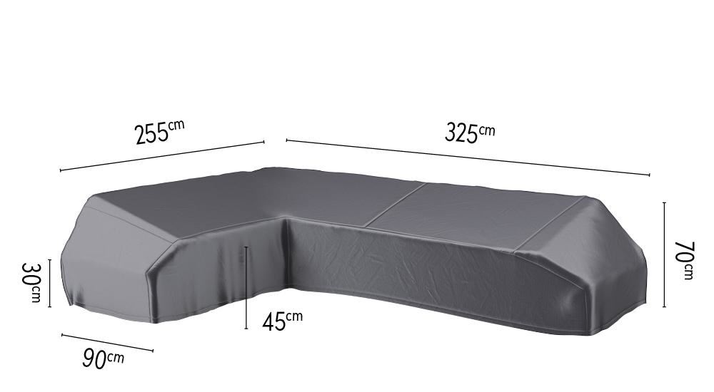 Platinum Aerocover platform loungesethoes links - Ademende hoes voor loungeset met platform links 325 x 255 x 90 x H30/45/70cm afbeelding
