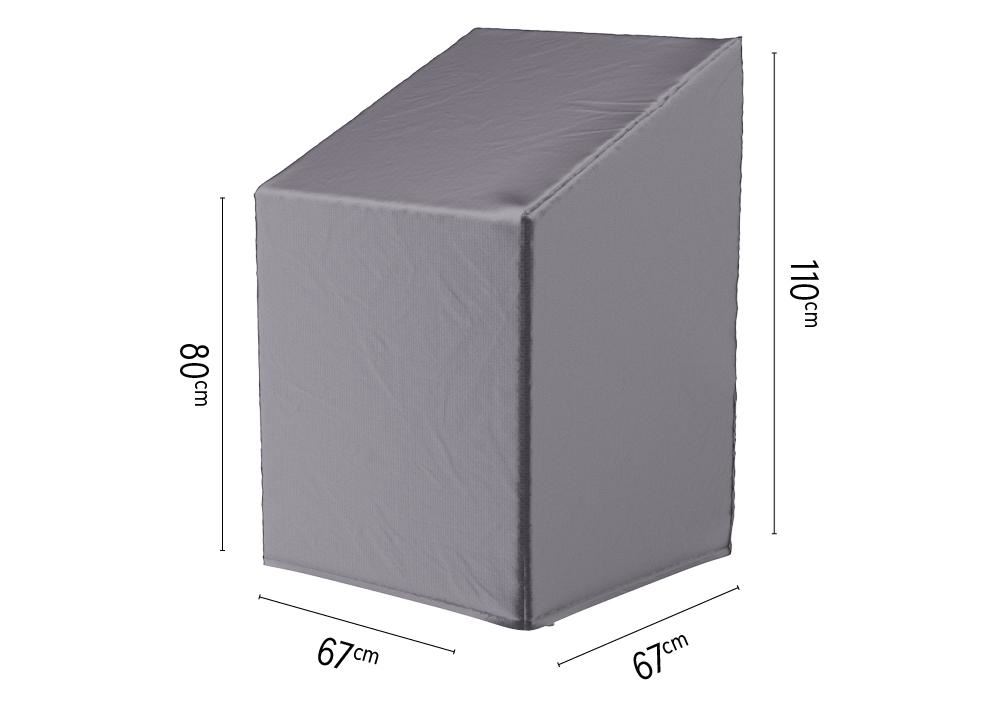 Platinum Aerocover stapelstoelhoes/gasveerstoelhoes - Ademende hoes voor stapelstoelen, gasveerstoelen en andere dinerstoelen (hoge rug) afbeelding