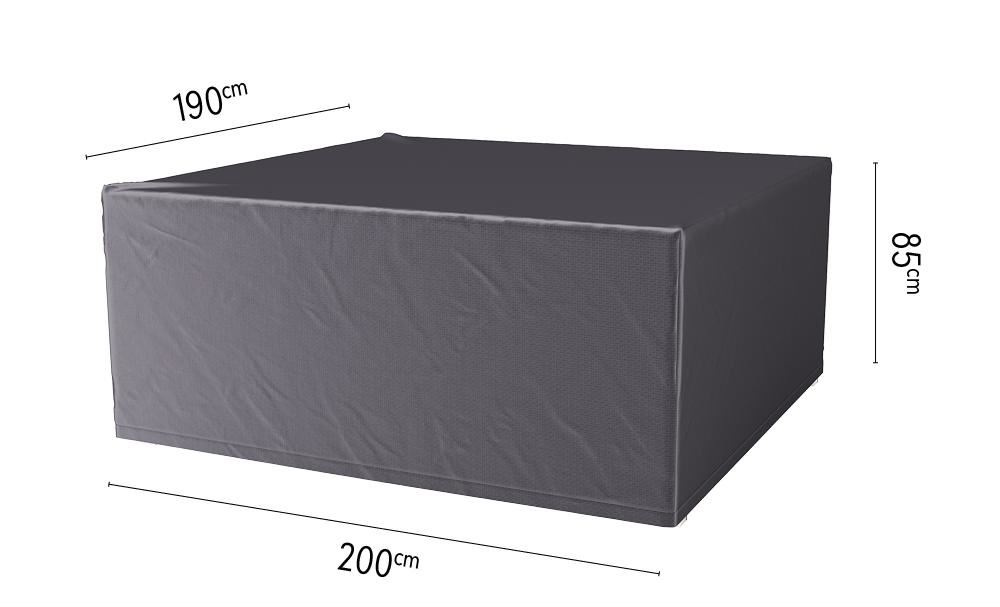 Platinum Aerocover tuinsethoes - Ademende hoes voor tuinset met rechthoekige tafels van 180 tot 200cm (inclusief stoelen) afbeelding