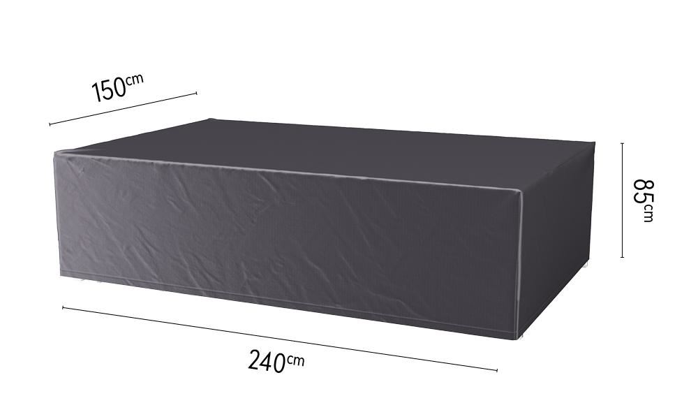 Platinum Aerocover tuinsethoes - Ademende hoes voor tuinset met rechthoekige tafels van 220 tot 240cm (inclusief stoelen)