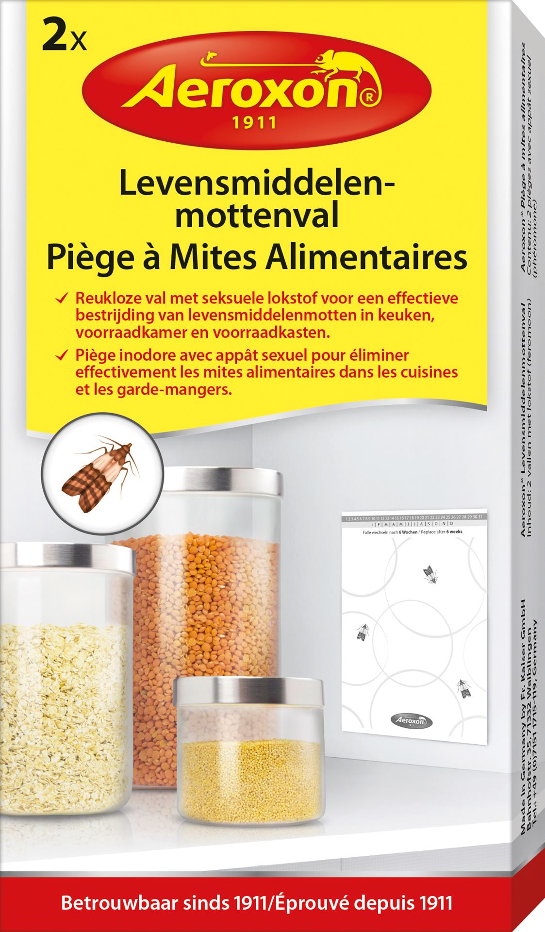 Aeroxon Levensmiddelenmottenval– 2x – tegen voedselmotten afbeelding